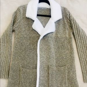 ABSOLUTELY FAMOUS Mossy Collared Sweater Jacket